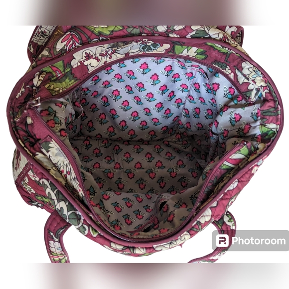 Vera Bradley Tote in Bordeaux Blooms - Picture 3 of 5